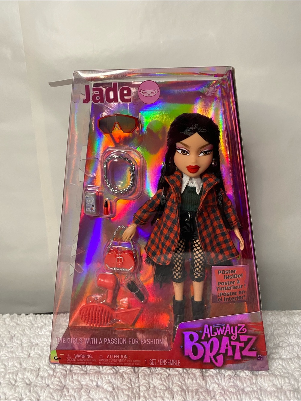 Always Jade Fashion Doll - Red Plaid Outfit